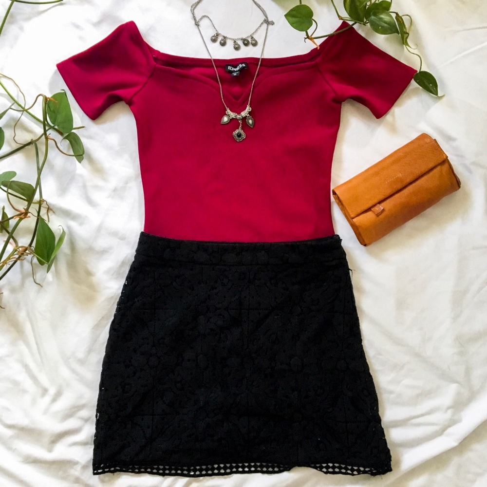 *NOT AVAILABLE* express red body suit